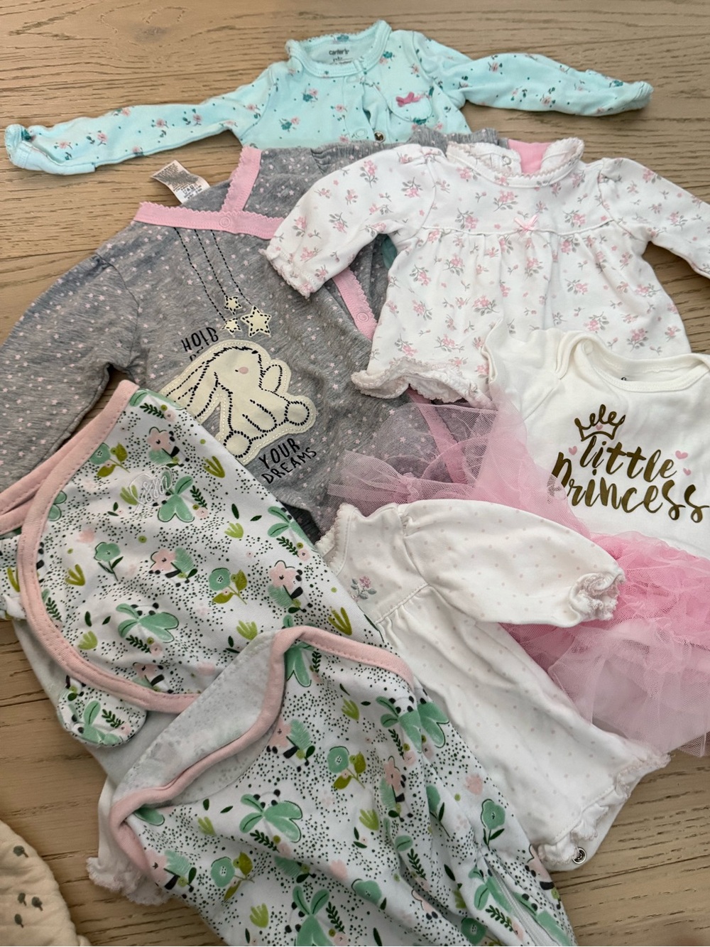 Baby Girl Mixed Outfit Bundle - Pink, White, Mint